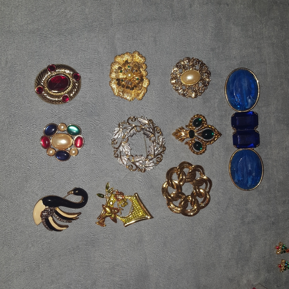 Brooch Fashion Pins Lot (10)